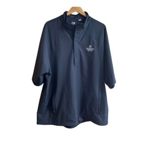 Men's Cutter & Buck Short Sleeve Pullover Rain Jacket. Size XXL. Black